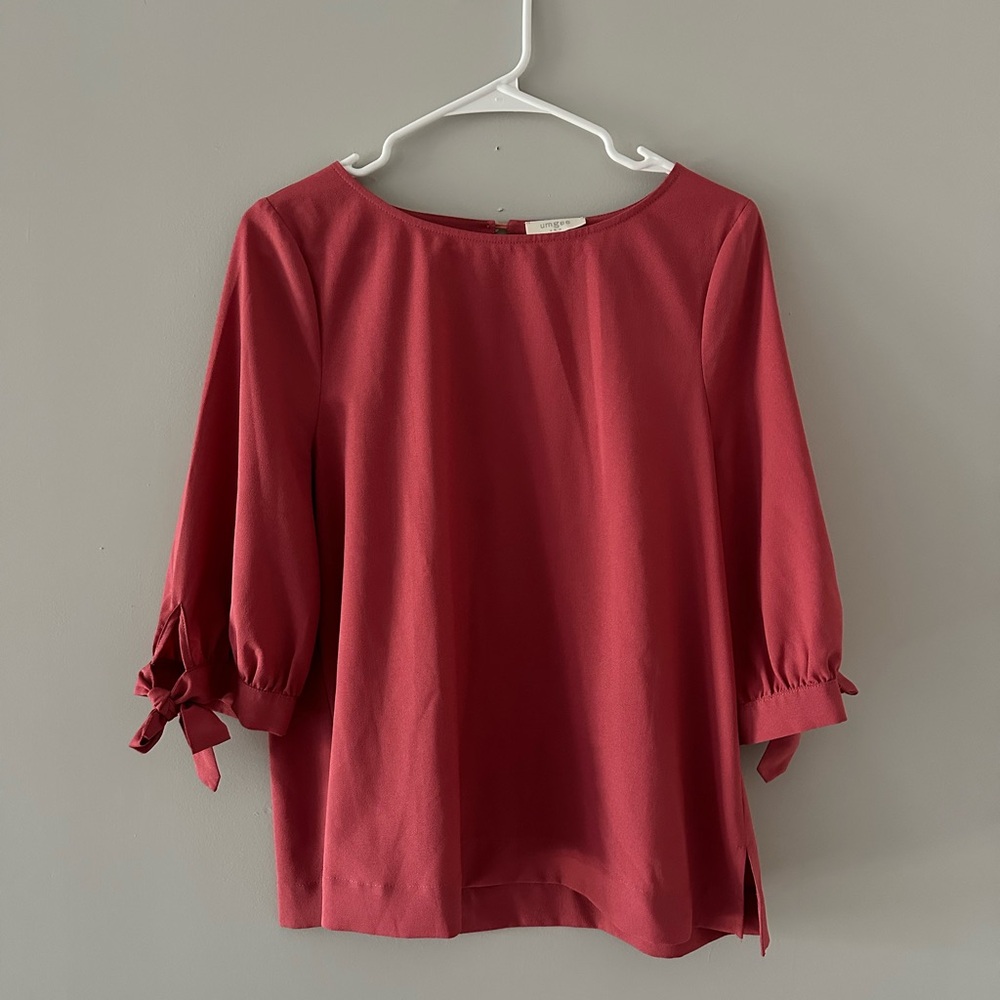 Dusty Pink Bow Top